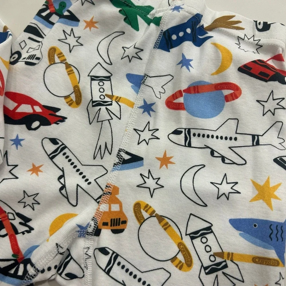 Hanna Andersson Crayola Color Your Dreams Pajama Set Size 6-7